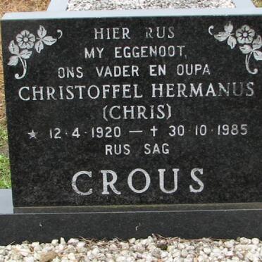 CROUS Christoffel Herman 1920-1985