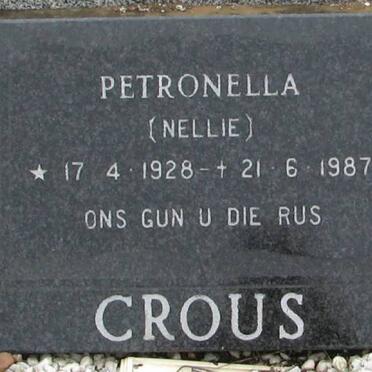 CROUS Petronella 1928-1987