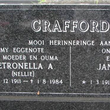 CRAFFORD Jan Louis 1911-1997 &amp; Petronella A. 1911-1984