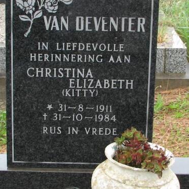 DEVENTER Christina Elizabeth, van 1911-1984