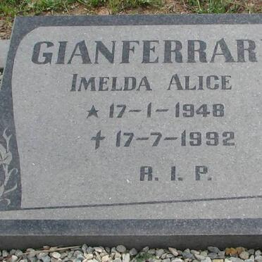 GIANFERRARI Imelda Alice 1948-1992