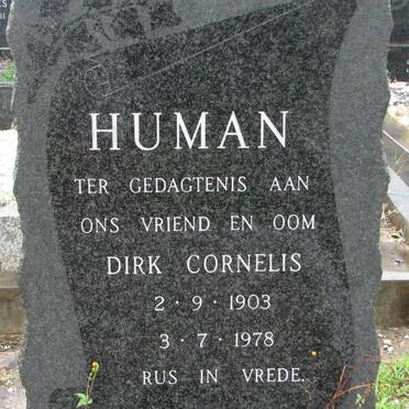 HUMAN Dirk Cornelis 1903-1978