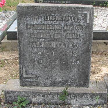 LOURENS Alberta E.J. 1926-2001