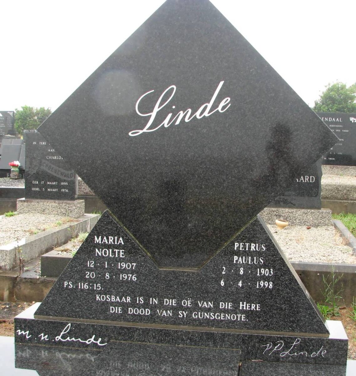 LINDE Petrus Paulus 1903-1998 &amp; Maria Nolte 1907-1976