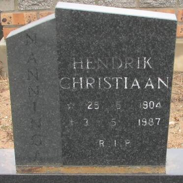 NANNINGA Hendrik Christiaan 1904-1987