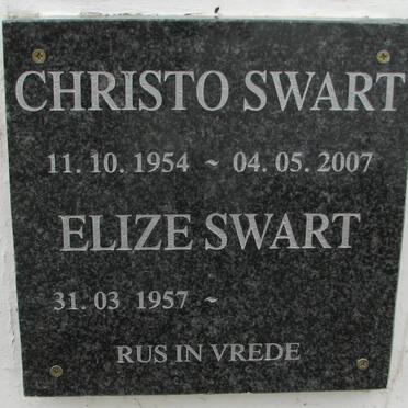 SWART Christo 1954-2007 &amp; Elize 1957-