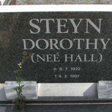STEYN Dorothy nee HALL 1922-1997