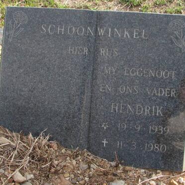 SCHOONWINKEL Hendrik 1939-1980