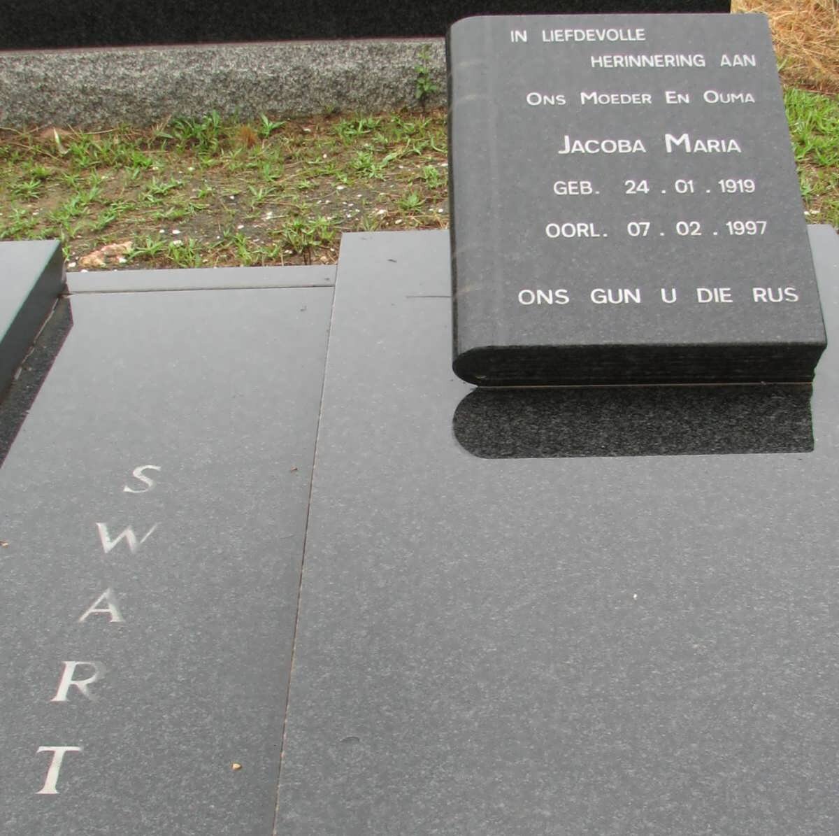 SWART Hendrik Albertus 1908-1985 &amp; Jacoba Maria 1919-1997