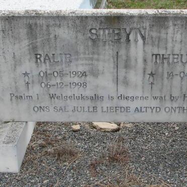 STEYN Theunis 1922- &amp; Ralie 1924-1998