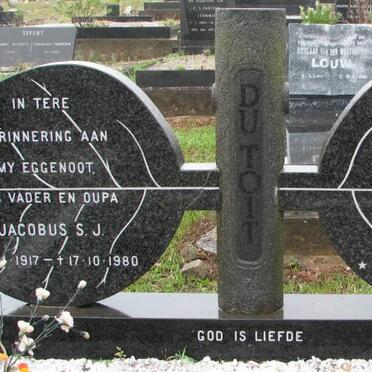 TOIT Jacobus S.J., du 1917-1980 &amp; Elizabeth M. 1921-2007
