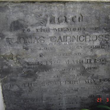 CAIRNCROSS Thomas 1800-1866 :: CAIRNCROSS Caroline Matilda -1896 :: CLARKE Eleanor