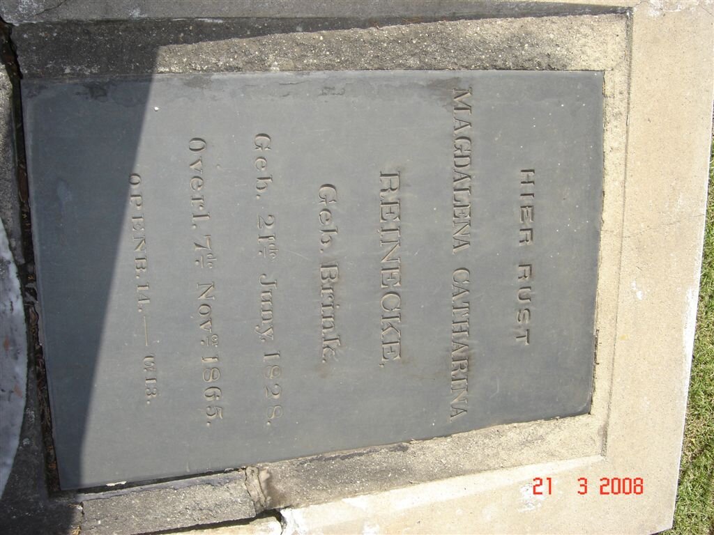 REINECKE Magdalena Catharina nee BRINK 1828-1865