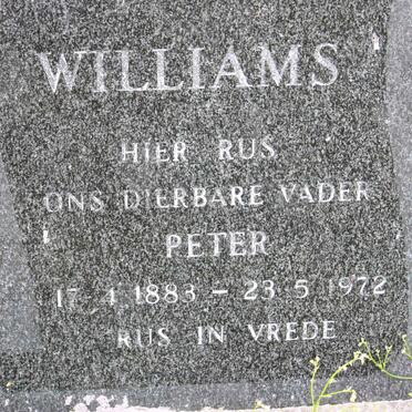 WILLIAMS Peter 1883-1972