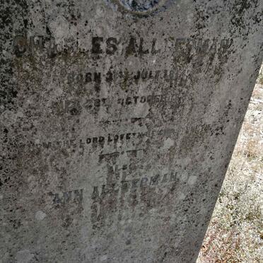 ALLDERMAN Charles 1814-1885 &amp; Ann