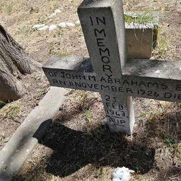 ABRAHAMS John M. 1926-1943