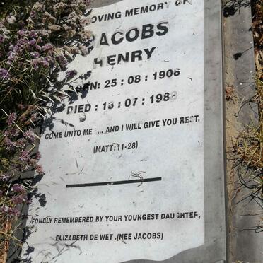 JACOBS Henry 1906-1988