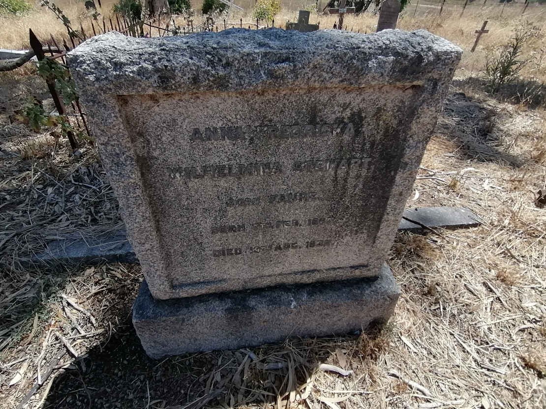 STEWART Anna Fredricka Wilhelmina nee FAURE 1863-1932