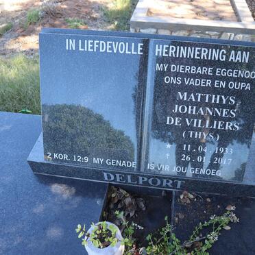 DELPORT Matthys Johannes De Villiers 1933-2017