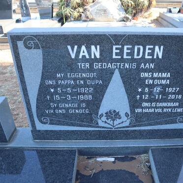 EEDEN Deon, van 1922-1988 & Susan 1927-2016_1