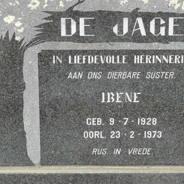 JAGER Irene, de 1928-1973