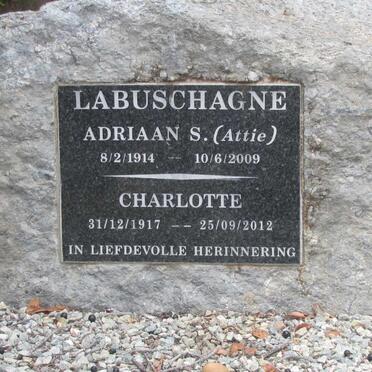 LABUSCHAGNE Adriaan S. 1914-2009 &amp; Charlotte 1917-2012