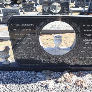 LOUWRENS Jacobus A.V.Z. 1921-1990 & Louisella 1933-2016