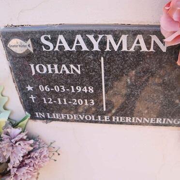 SAAYMAN Johan 1948-2013