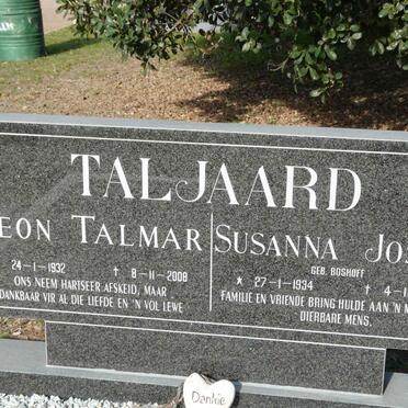 TALJAART Leon Talmar 1932-2008 &amp; Susanna Josina BOSHOFF 1934-1996