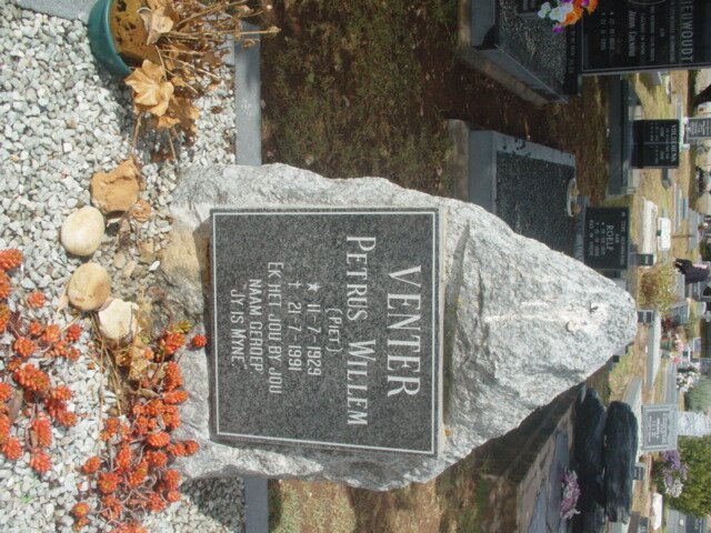 VENTER Petrus Willem 1929-1991