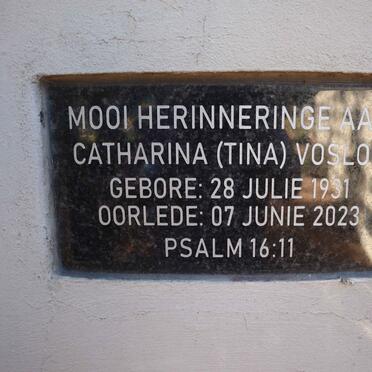 VOSLOO Catherina 1931-2023