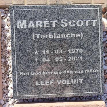 SCOTT Maret nee TERBLANCHE 1970-2021