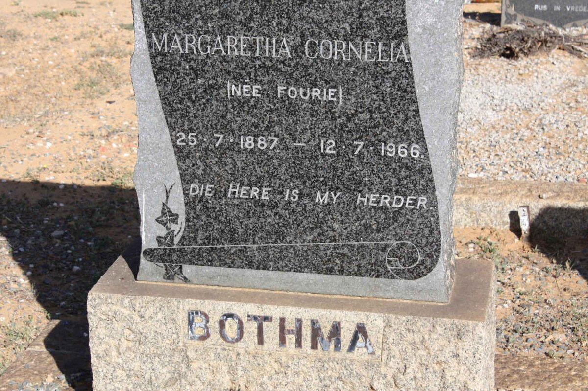 BOTHMA Margrietha Cornelia nee FOURIE 1887-1966
