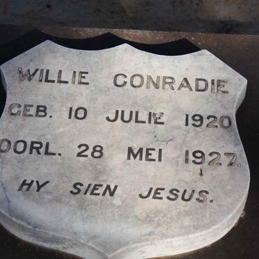 CONRADIE Willie 1920-1927