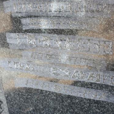 EYSSEN M.C. nee DU PLESSIS 1891-1942 