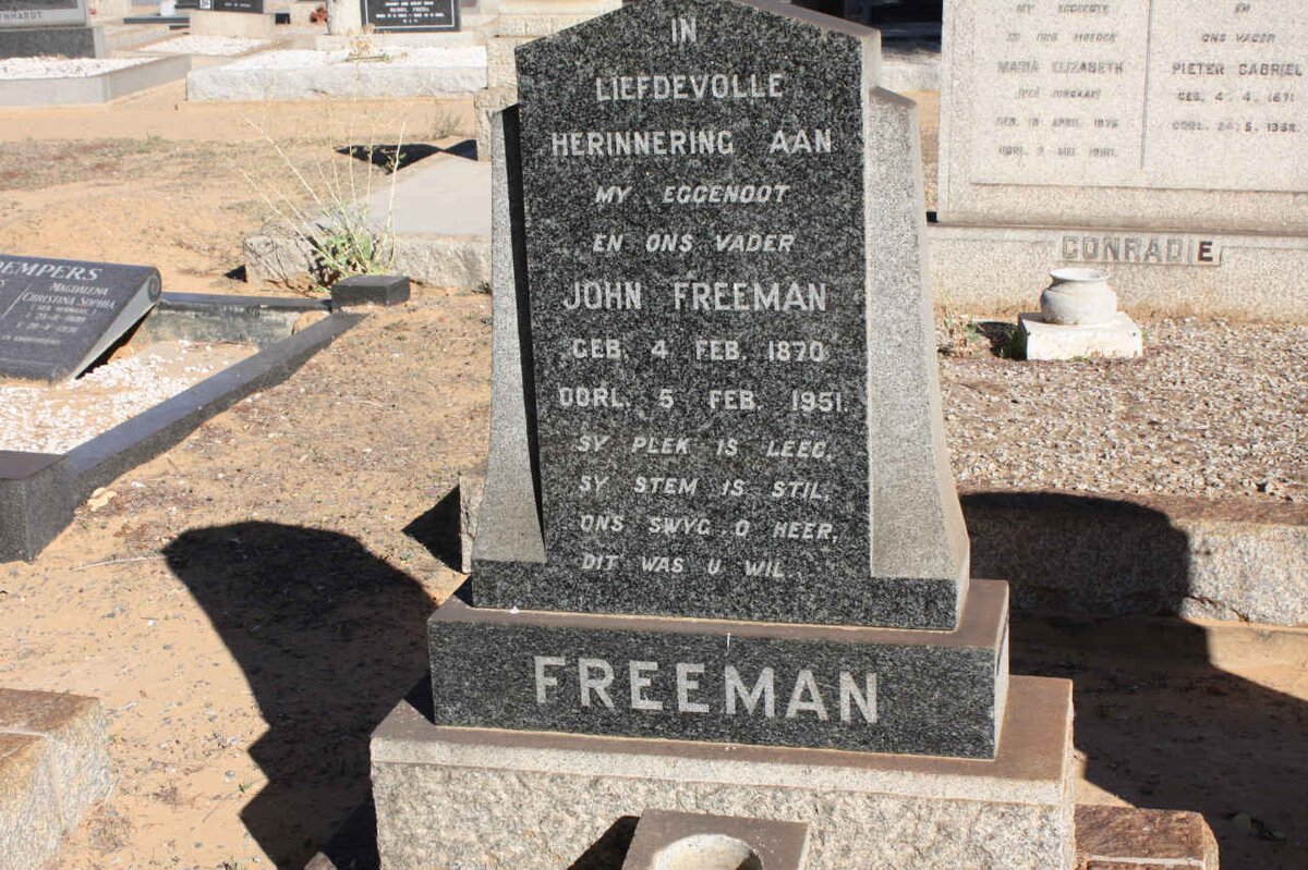 FREEMAN John 1870-1951