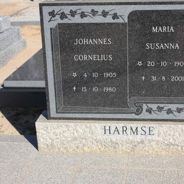 HARMSE Johannes Cornelius 1905-1980 &amp; Maria Susanna 1909-2001