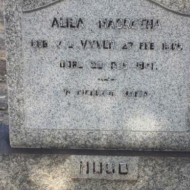 HUGO Alida Magretha nee V.D. VYVER 1863-1941