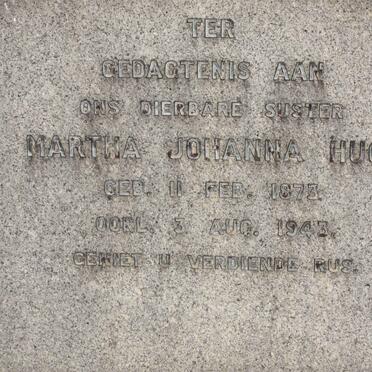 HUGO Martha Johanna 1873-1973