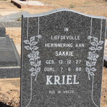 KRIEL Sakkie 1927-1988