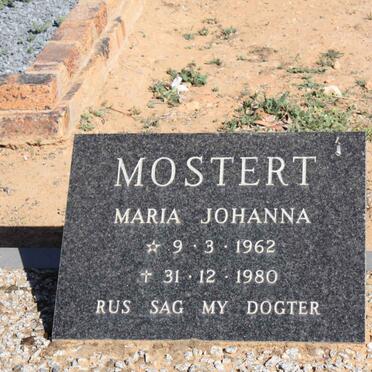 MOSTERT Maria Johanna 1962-1980
