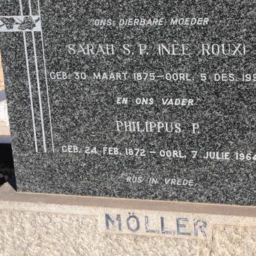 MOLLER Philippus P. 1872-1964 &amp; Sarah S.P. ROUX 1875-1950