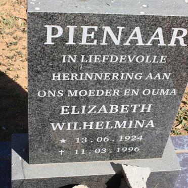 PIENAAR Elizabeth Wilhelmina 1924-1996