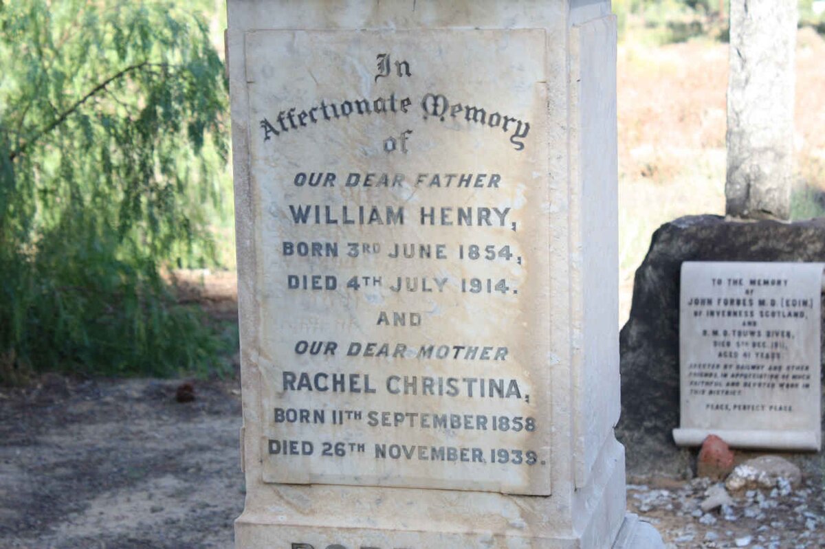 ROBERTS William Henry 1854-1914 &amp; Rachel Christina 1858-1939 