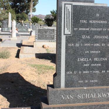 SCHALKWYK Izak Johannes, van 1890-1963 &amp; Engela Helena MARAIS 1890-1969