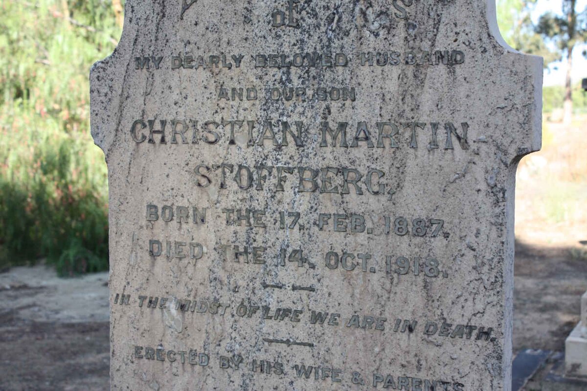 STOFFBERG Christian Martin 1887-1918
