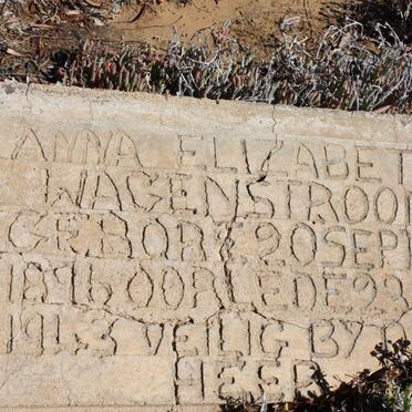 WAGENSTROOM Anna Elizabeth 1896-1943