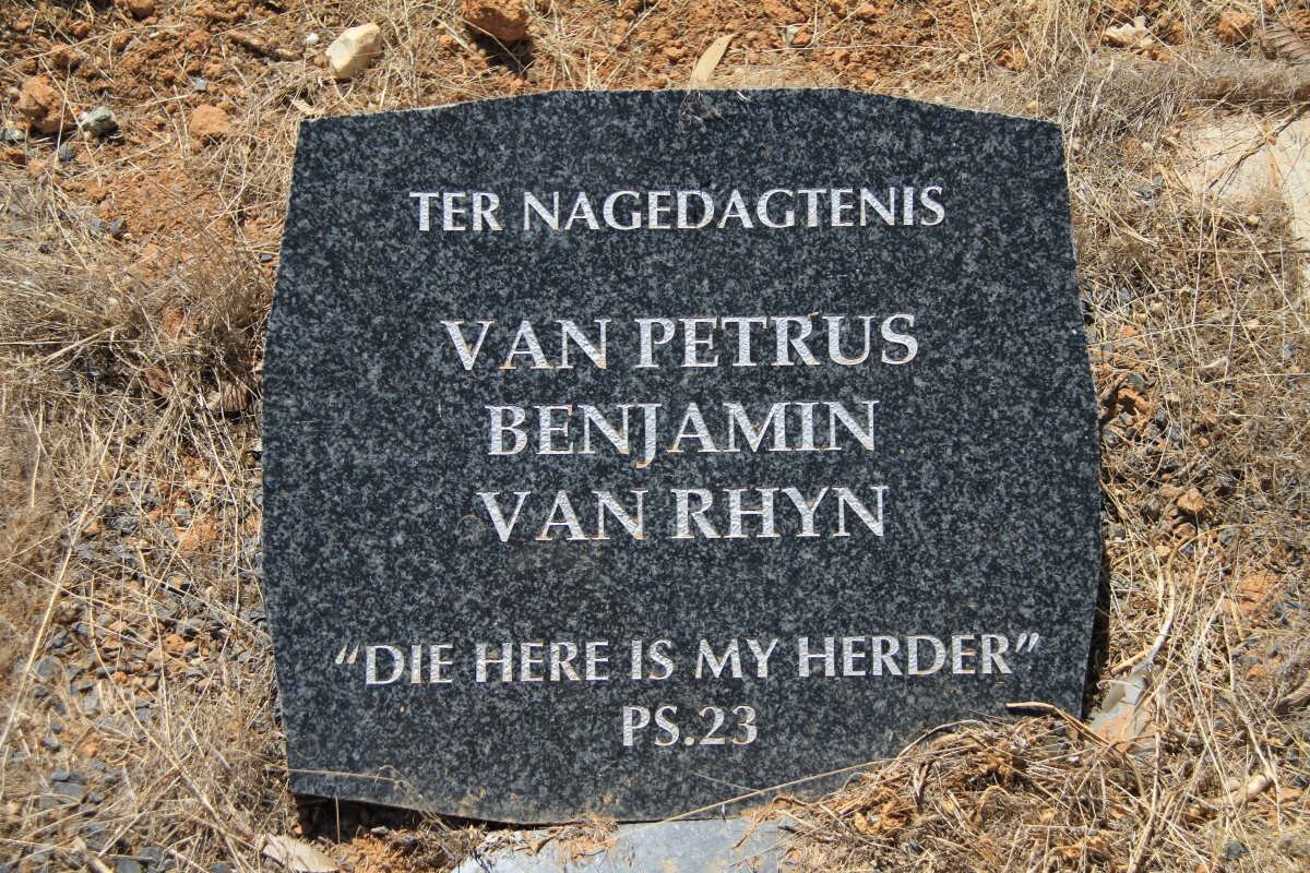 RHYN Petrus Benjamin, van