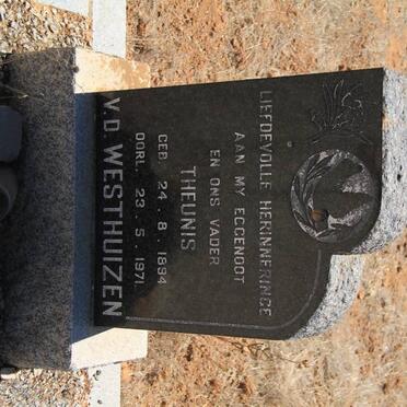 WESTHUIZEN  Theunis, v.d. 1894-1971