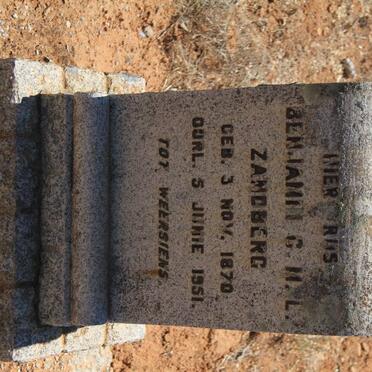 ZANDBERG Benjamin C.M.L. 1870-1951